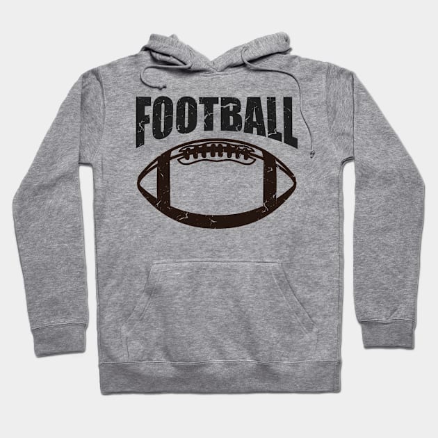 Distressed Text, Awesome Football Sports Lover Gift For Men, Women & Kids Hoodie by Art Like Wow Designs